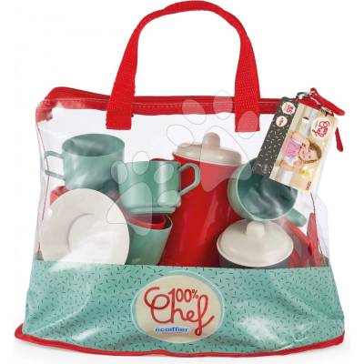 Écoiffier Souprava na oběd v tašce 100% Chef 35 doplňků s kávovarem od 18 měsíců