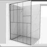 Mexen Kioto L душ стена Walk-in 70 x 200 см, черен модел, gun metal - 800-070-103-95-78 (800-070-103-95-78)