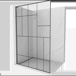 Mexen Kioto L душ стена Walk-in 70 x 200 см, черен модел, gun metal - 800-070-103-95-78 (800-070-103-95-78)