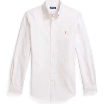 Ralph Lauren Men's Slim Fit Striped Oxford Shirt - Beige/White