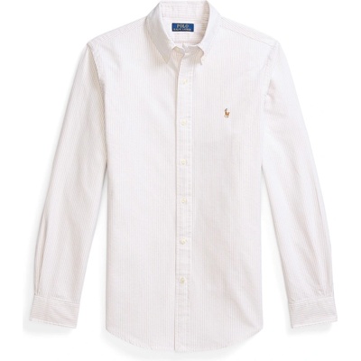 Ralph Lauren Men's Slim Fit Striped Oxford Shirt - Beige/White