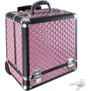 TecTake 401444 Kosmetický kufřík na kolečkách růžová umělá hmota
