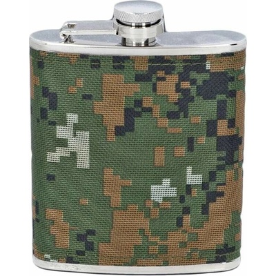 Nerezová ploskačka Army z ekokože 180 ml