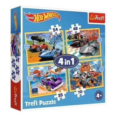 Trefl Trefl: Пъзел с автомобили Hot Wheels - 4 в 1