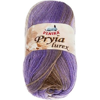 BELLATEX Priadza Pryia lurex 100 g - 310 fialová, hnedá