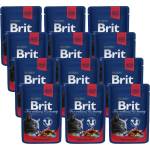 Brit cat говеждо месо и грах 12x100г