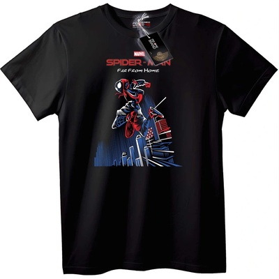 NOONEBRAND Тениска Marvel Spider-Man Далеч от Дома - L, Black