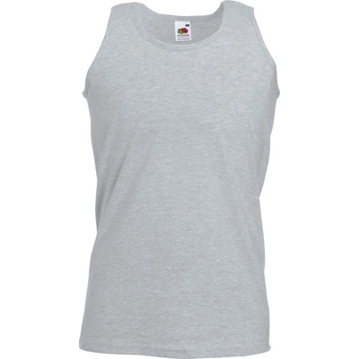 Fruit of the Loom Tílko Athletic Vest, bez rukávu, pánské COT16109861001-heather gre S Melír šedá