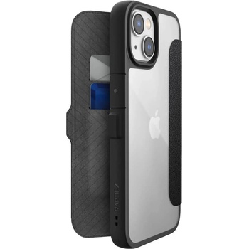 Raptic EcoElement Urban Folio Case - биоразградим хибриден удароустойчив кейс, тип портфейл за iPhone 14 (черен)