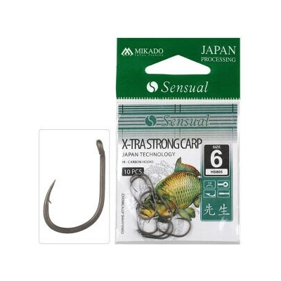 Mikado SENSUAL X-TRA STRONG CARP DB očko vel.8 10 ks