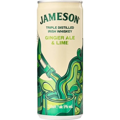 Jameson Ginger Ale & Lime 5 % 0,25 l (plech)