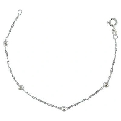 INFINITYSILVER Stříbrný náramek SINGAPORE BEAD s kuličkami 145102519