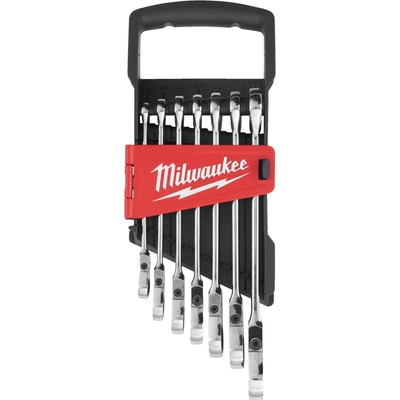 Milwaukee sada ráčnových OP klíčů s výkyvnou hlavou 8,10,12,13,14,15,17mm 144z 4932478557 4932478557