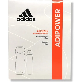 Adidas подаръчен комплект за жени, Adipower, Деозодорант 150мл, Душ гел 250мл