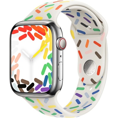 Apple Каишка Apple - Pride Edition Sport M/L, Apple Watch, 45 mm, многоцветна (muq43zm/a)