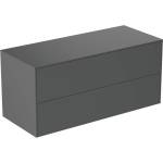 Ideal Standard Atelier Conca стенен шкаф за монтаж в антрацит мат с 2 чекмеджета и плот 120 см (T4324Y2)