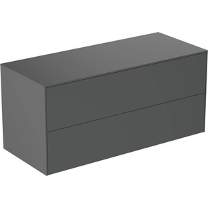 Ideal Standard Atelier Conca стенен шкаф за монтаж в антрацит мат с 2 чекмеджета и плот 120 см (T4324Y2)