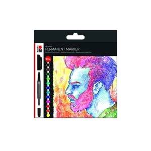 Marabu Двувърхи маркери Graphix 12 цвята