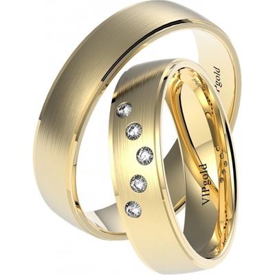 VIPgold Svadobné obrúčky 7451 žlté zlato