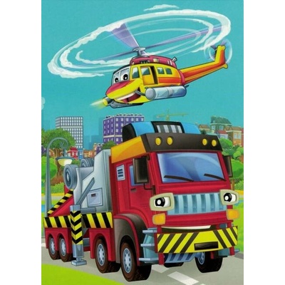 Pohlednice Odtahovka s vrtulníčkem
