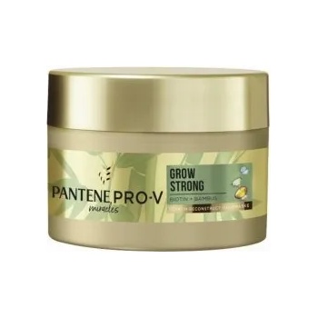 Image 1 of Pantene Pro-V Miracles Grow Strong Hair Mask Кератинова маска за дълга коса с биотин и бамбук 160мл