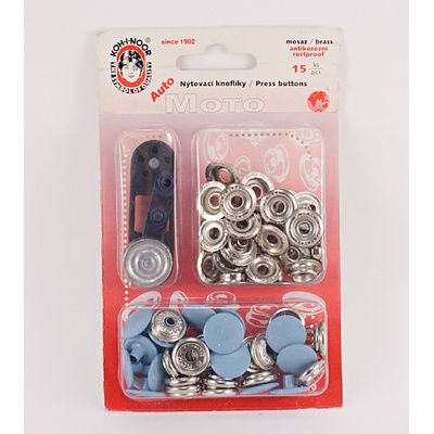 Auto-Moto cvoky - svetlo modrá - priemer 1,5 cm - 10 ks