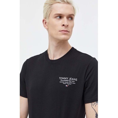 Tommy Jeans Памучна тениска Tommy Jeans в черно с принт DM0DM18265 (DM0DM18265)