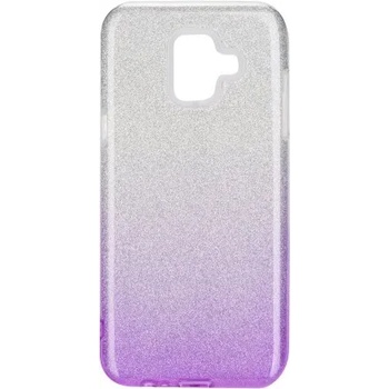 Image 1 of Samsung Силиконов калъф кейс за Samsung A600 A6 (2018) брокат сиво с лилаво