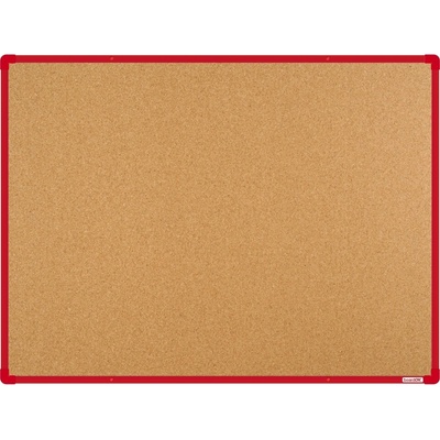 BoardOK Korková tabule 120 x 90 cm, červený rám