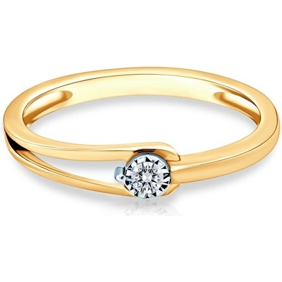 Savicki Zásnubný prsteň dvojfarebné zlato diamant SAVPI KU 29096 Z