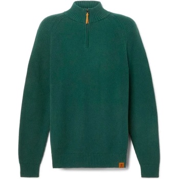 Timberland Мъжки пуловер Timberland Williams River Textured 1/4 Zip Sweater Jumper - Green Gables (017-4095-0212)