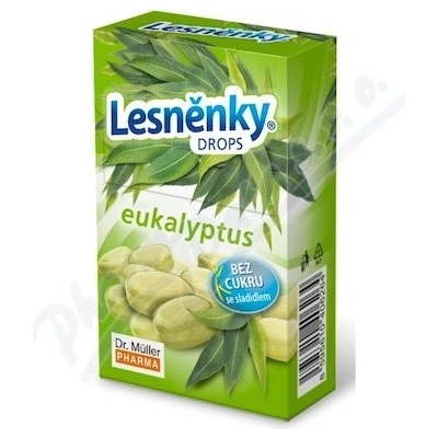 Muller Pharma Lesněnky drops eukalyptus bez cukru 38 g