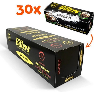 Bitters energetické žvýkačky 3 ks Kokos