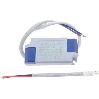 Napájecí zdroj pro 1-3W LED, 3-12V, 300mA, IP40