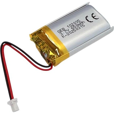 GeB LiPol Baterie 102035 650mAh 3.7V JST-SH 1.0