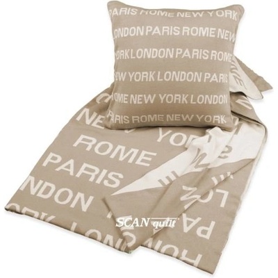 SCANquilt Deka pletená Design london béžová natur 130x190