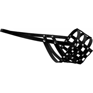 COLLAR Кожена намордник за куче Collar черен - кавказка овчарка