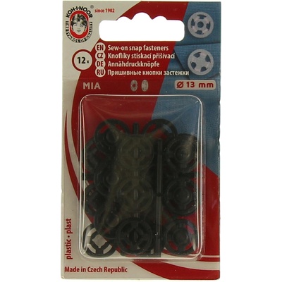 VTC Patenty plastové MIA černé (13 mm)