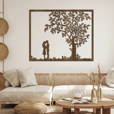dřevo života Dřevěný strom na zeď SOUZNĚNÍ Rozměry (cm): 60x48, Zvolte barvu dekoru: Ořech