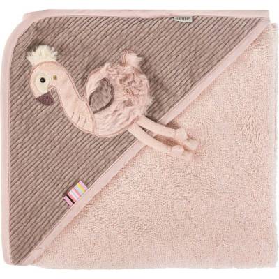 BABY FEHN Uterák s kapucňou Baby Fehn Plameniak Pink