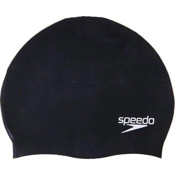 Image 1 of Speedo plain moulded silicone cap черно