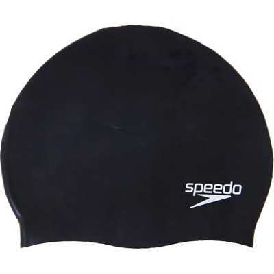 Speedo plain moulded silicone cap черно