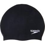 Speedo plain moulded silicone cap черно