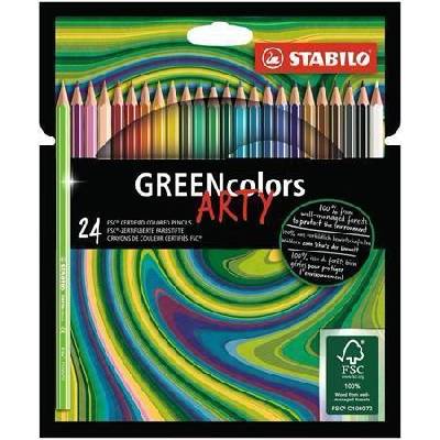 Stabilo pastelky GreenColors ARTY, 24 různých barev šestihranná, STABILO