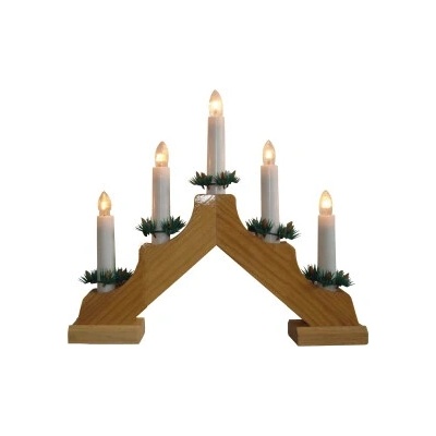 Svícen vánoční elektrický 4 svíčky - Přírodní – Sleviste.cz