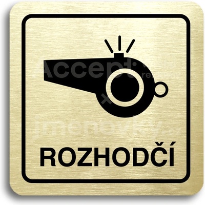 ACCEPT Piktogram rozhodčí III - zlatá tabulka - černý tisk
