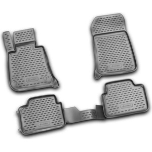 LEMENT Element 3D rubber floor mats suitable for BMW 3 Series Touring | E91 | 2006-2012 | 100% custom-fit all-weather floor mats made of TPE, high edge, waterproof, non-slip, odorless - EXP. NLC. 05.06. 210k