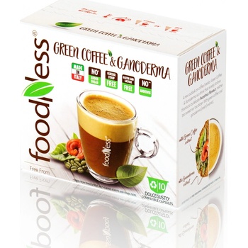 FoodNess Caffe Verde & Ganoderma zelená káva so špongiou Reishi do Dolce Gusto 10 kusov