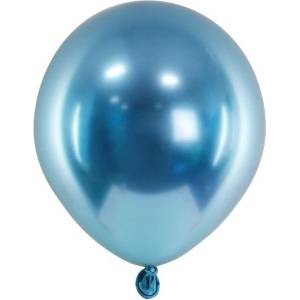 Party Deco Латексови Балони Хром, Син - 12 см (chb1-5-001-50)