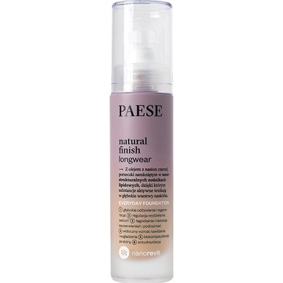 Paese Nanorevit Natural Finish Longwear Everyday Foundation Dlouhotrvající make-up s přirozeným finishem 2,5 Sand Beige 35 ml